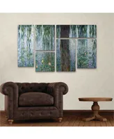 Claude Monet Waterlillies Multi Panel Art Set 6 Piece - 49" x 19"