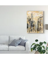 Silvia Vassileva Manhattan Gray and Gold I Canvas Art - 20" x 25"