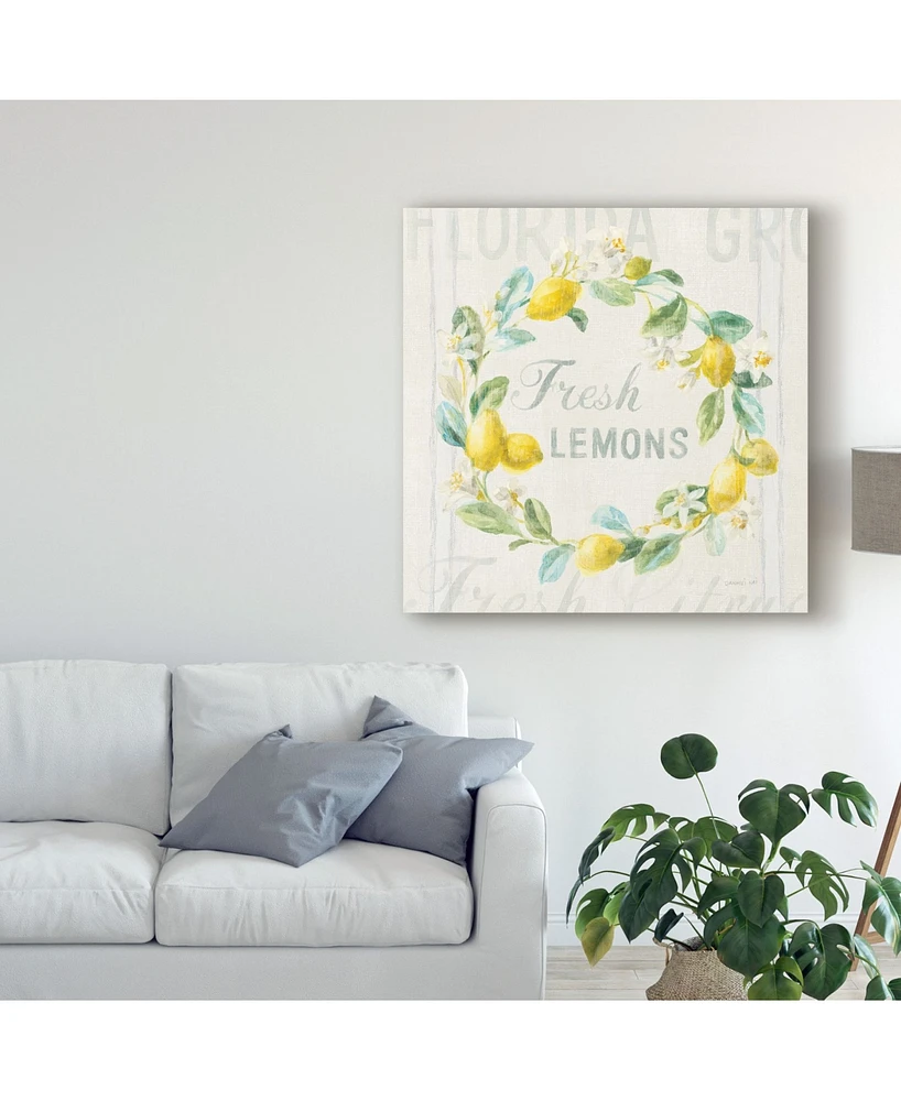 Danhui Nai Floursack Lemon V Canvas Art - 15" x 20"