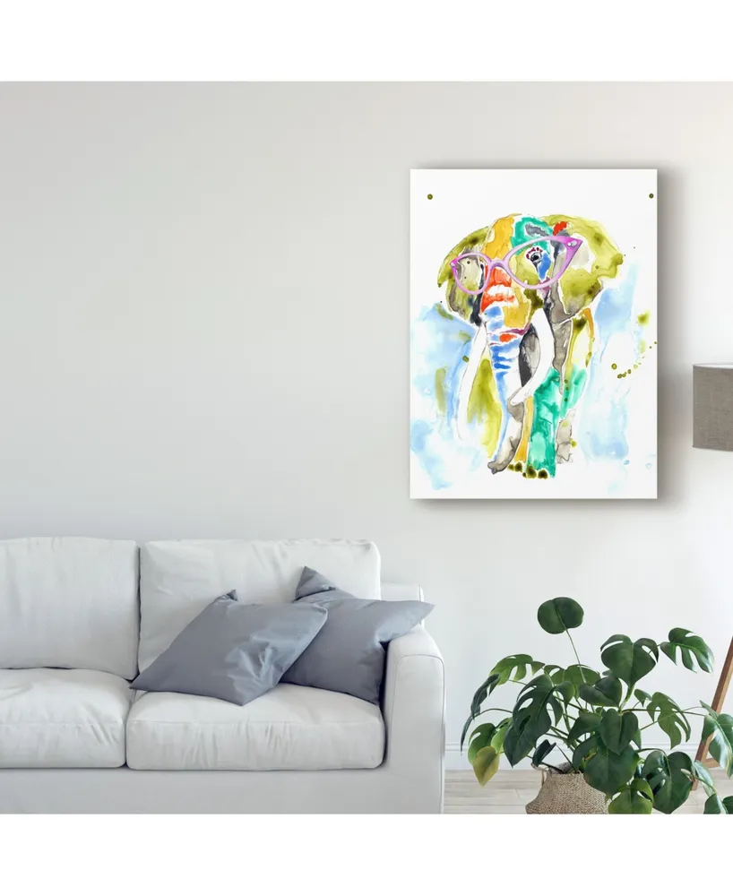 Jennifer Goldberger Smarty Pants Elephant Canvas Art