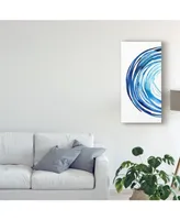 Grace Popp Blue Vortex I Canvas Art - 15" x 20"