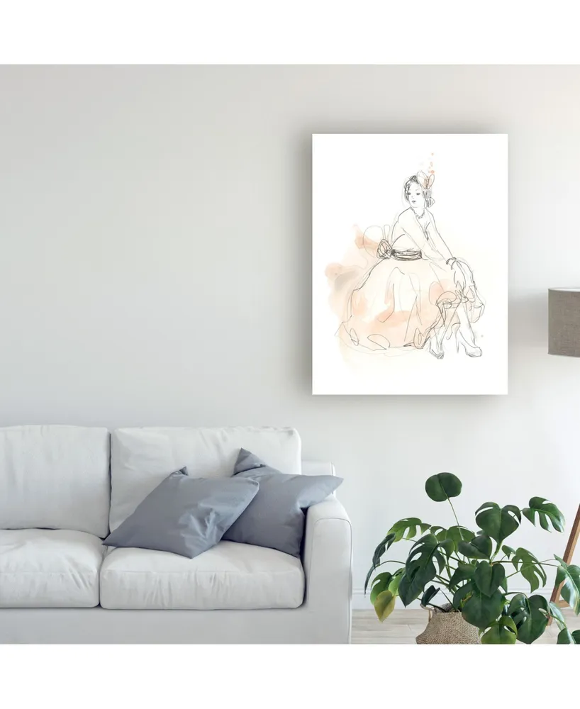 June Erica Vess Blush and Grey Fashion Ii Canvas Art - 37" x 49"