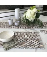 Hip-o Modern Living White Wash Table Runner