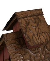 Glitzhome Extra-Large Rustic Wood Barn Birdhouse