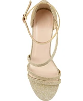 Journee Collection Women's Bella Strappy Block Heel Dress Sandals