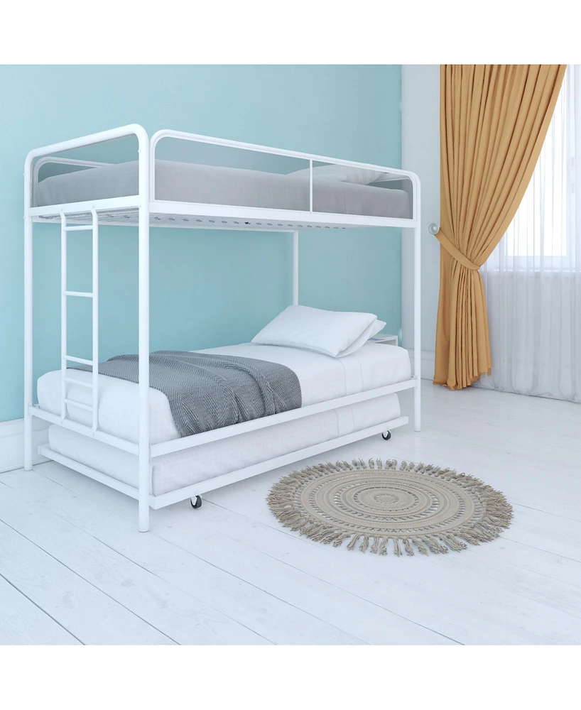 EveryRoom Elia Triple Twin Metal Bunk Bed