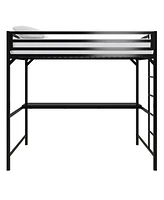 EveryRoom Mason Metal Full Loft Bed with Desk