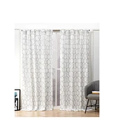 Nicole Miller Hexa Geometric Print Hidden Tab Top Curtain Panel Pair, 54" X 96"