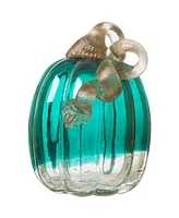 Glitzhome Crackle Glass Pumpkin