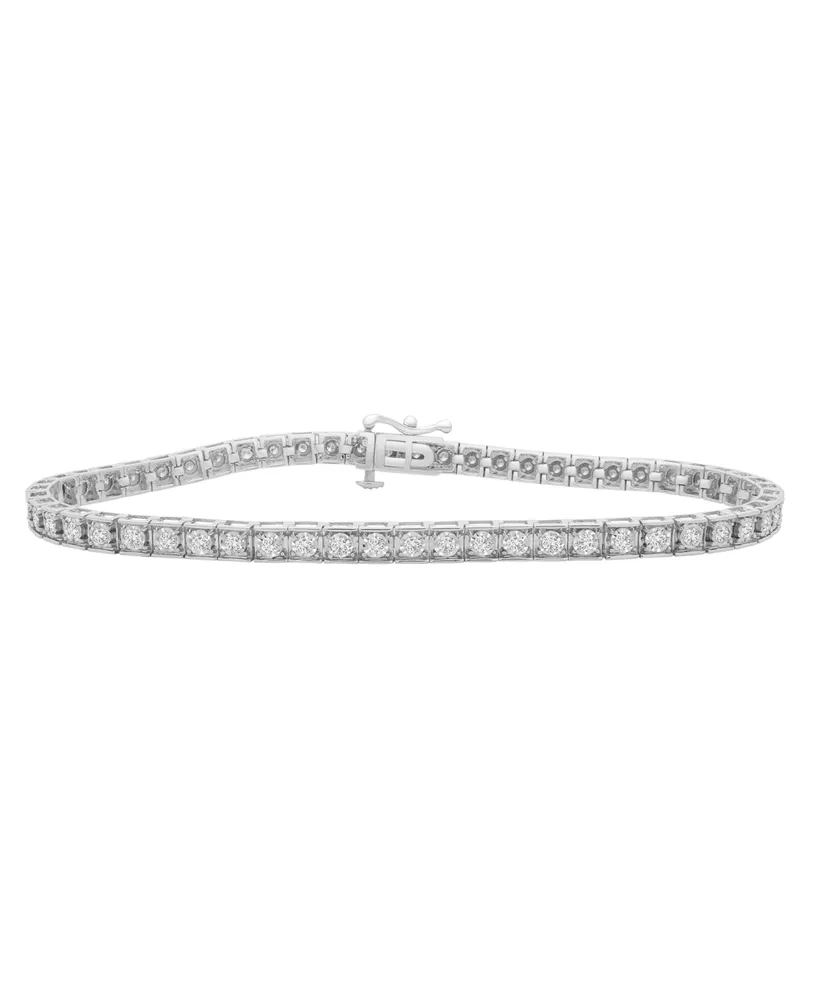 Diamond Miracle Plate Tennis Bracelet (1 ct. t.w.) 10k Gold or White