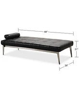 Myia Tufted Leather Daybed, Created for Macy's