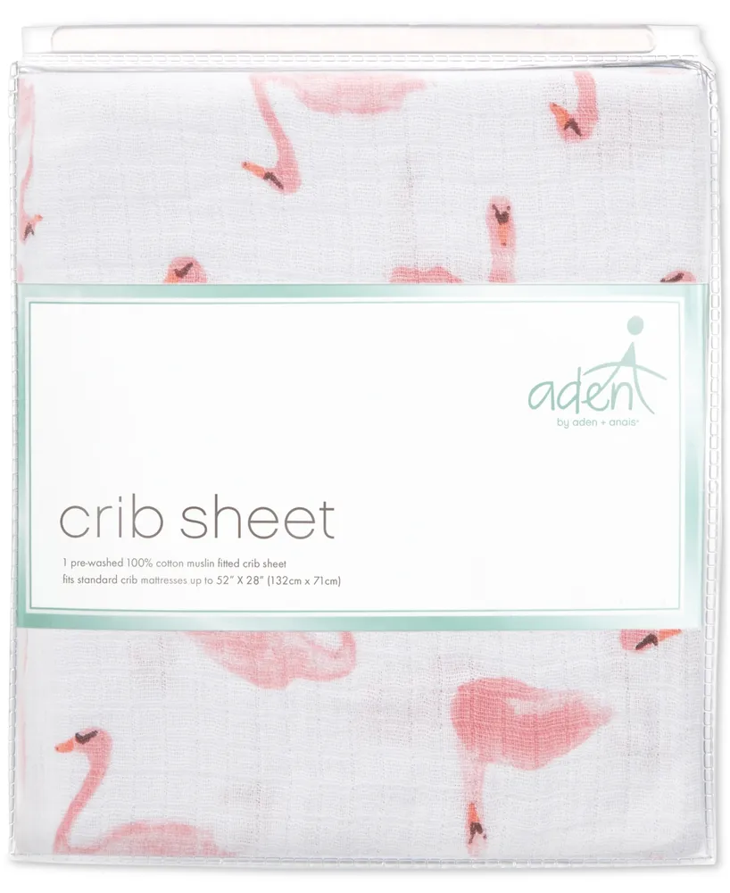 aden by aden + anais Baby Girls Briar Rose Printed Crib Sheet