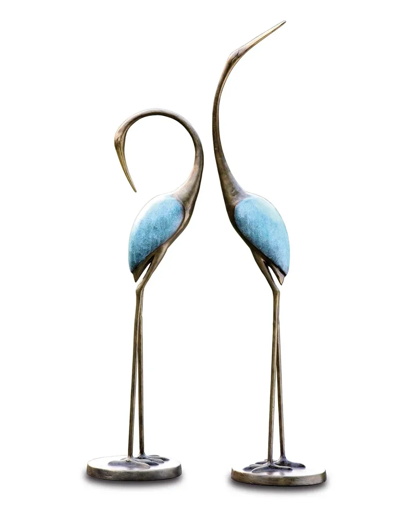 Spi Home Stylized Crane Sculpture, Pair