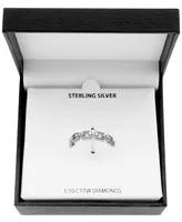 Diamond (1/10 ct. t.w.) Link Band Ring Sterling Silver