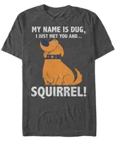 Disney Pixar Men's Up My Name is Dug Squirrel Short Sleeve T-Shirt