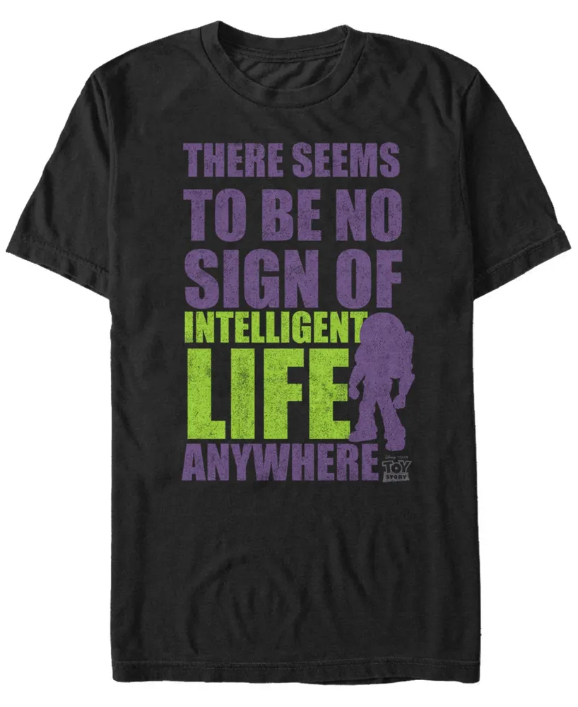 Disney Pixar Men's Toy Story No Sign of Intelligent Life Short Sleeve T-Shirt