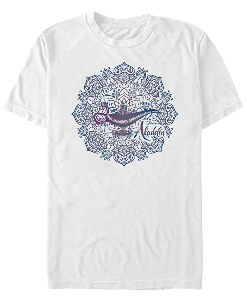 Disney Men's Aladdin Live Action Genie Lamp Mandala Short Sleeve T-Shirt