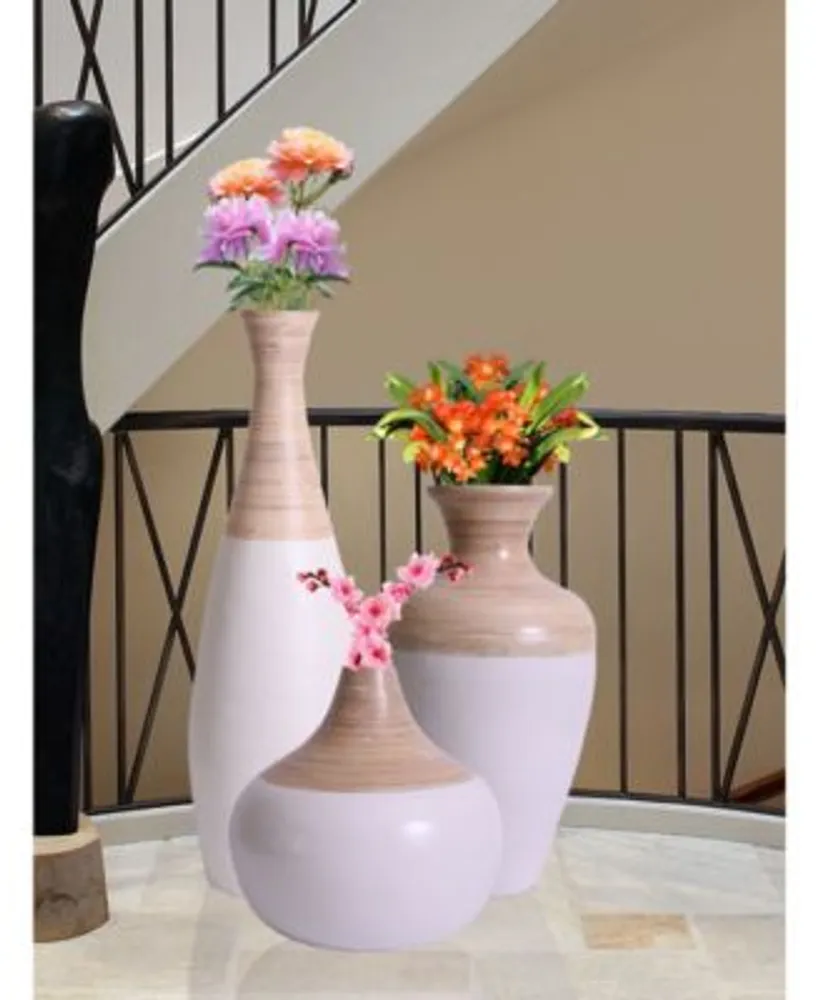 Uniquewise Spun Bamboo Vase Collection