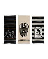 Design Imports Assorted Skeleton Embellished Dishtowel Set