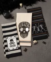 Design Imports Assorted Skeleton Embellished Dishtowel Set