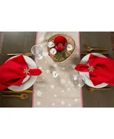 Design Imports Reindeer Embroidered Table Runner