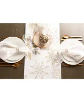 Design Imports Snowflake Sparkle Printed Table Runner