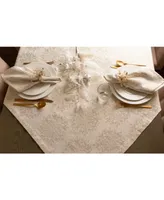 Design Imports Winter Sparkle Jacquard Square Table Topper