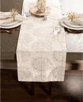 Design Imports Winter Sparkle Jacquard Table Runner