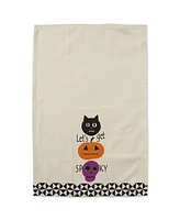 Design Imports Assorted All Hallows Eve Halloween Printed Dishtowel Set