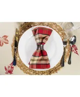 Design Imports Pumpkin Spice Plaid Napkin, Set of 6