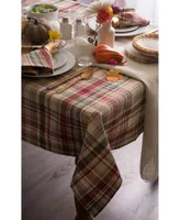 Design Imports Give Thanks Plaid Tablecloth