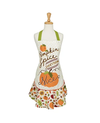 Design Imports Pumpkin Spice Ruffle Apron