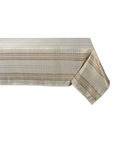 Design Imports Metallic Plaid Tablecloth