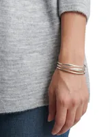 Lucky Brand Silver-Tone Triple-Row Cuff Bracelet