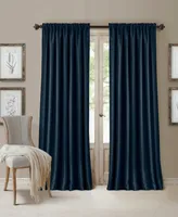 Elrene All Seasons Faux Silk 52" x 95" Blackout Curtain Panel