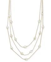 Charter Club Gold-Tone Imitation Pearl Multi-Row Necklace, 20" + 2" extender, Created for Macy's