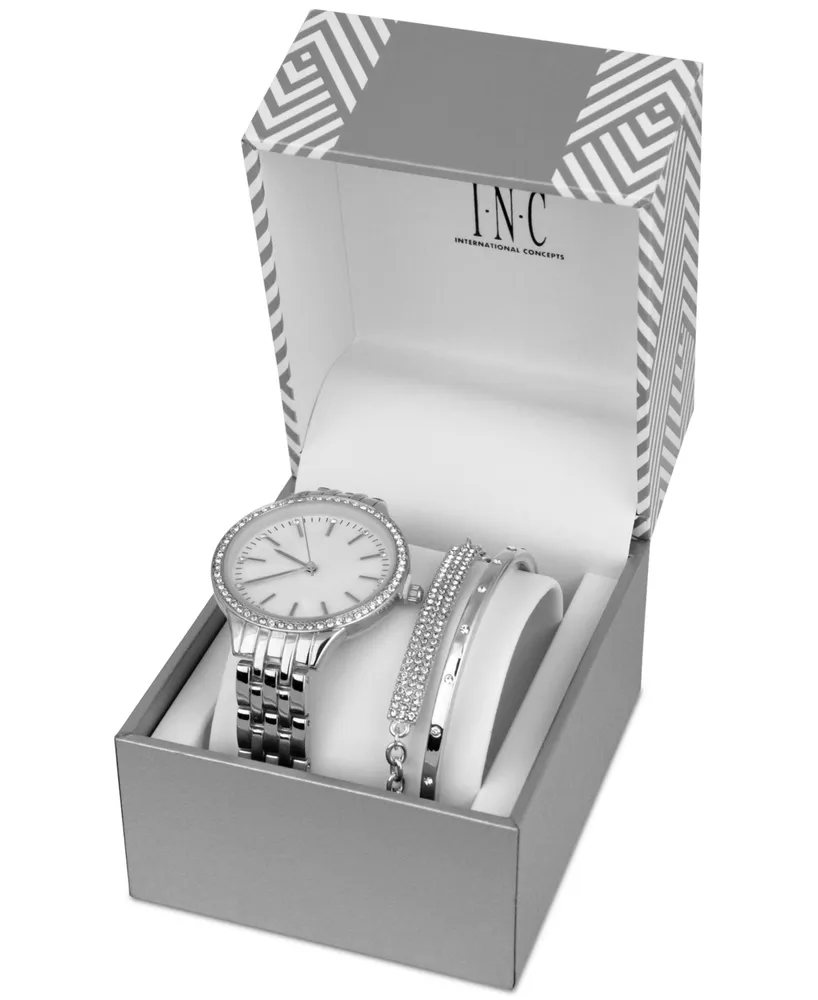 I.n.c. International Concepts Women's Bracelet Watch Set 36mm, Created for Macy's