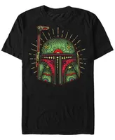 Star Wars Men's Boba Big Face Sugar Skull Short Sleeve T-Shirt