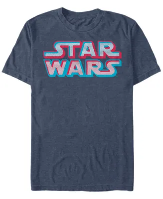 Star Wars Men's Classic 3D Dot Title Logo Short Sleeve T-Shirt