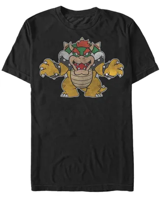 Nintendo Men's Super Mario Just Bowser Short Sleeve T-Shirts
