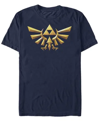 Nintendo Men's Legend of Zelda 3D Crest Short Sleeve T-Shirt