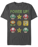Nintendo Men's Super Mario Power Up Short Sleeve T-Shirt