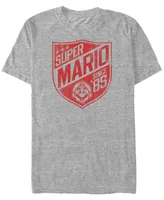 Nintendo Men's Super Mario Since '85 Shield Logo Short Sleeve T-Shirt