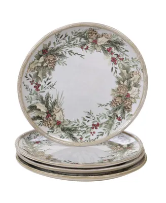 Certified International Holly and Ivy 4-Pc. Dinner Plate