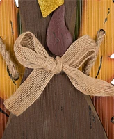 Glitzhome Burlap/Wooden Turkey Table Decor