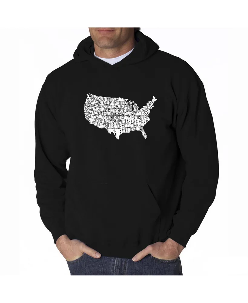 La Pop Art Men's Word Hooded Sweatshirt - The Star Spangled Banner