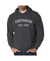 La Pop Art Men's Word Hooded Sweatshirt - Chicago 1837