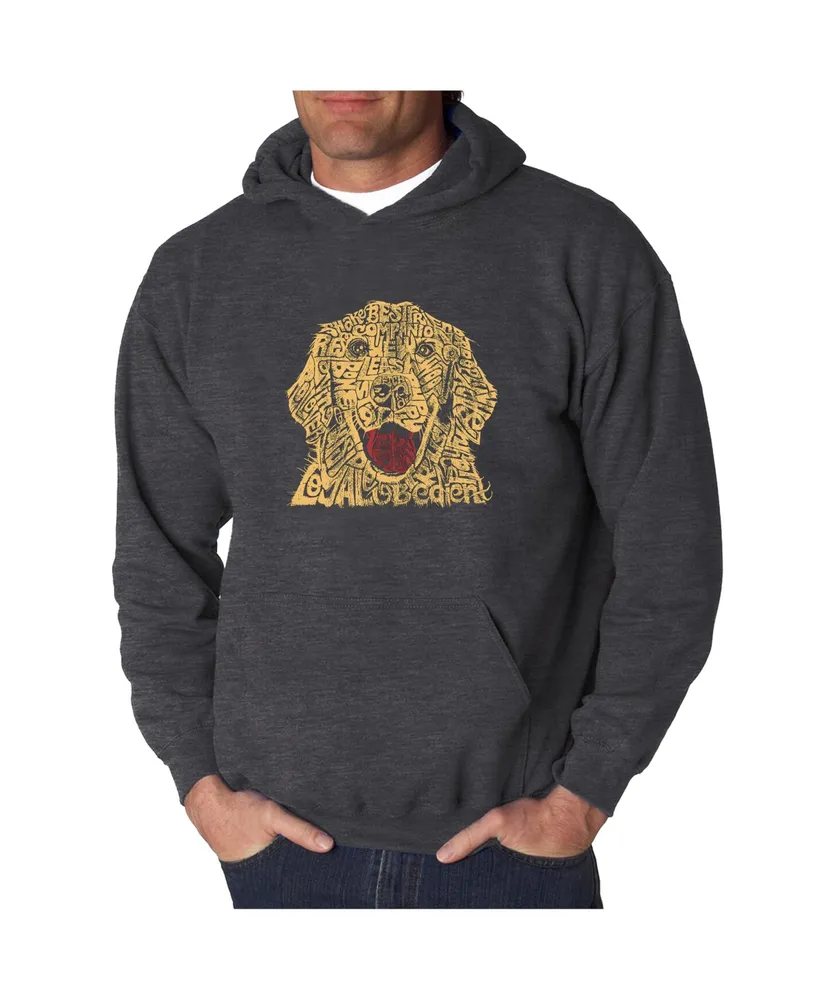 La Pop Art Men's Word Hooded Sweatshirt - Dog