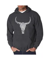 La Pop Art Men's Word Hooded Sweatshirt - Texas Skull