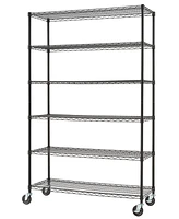 Trinity Basics -Tier Wire Shelving Rack Nsf Includes Wheels